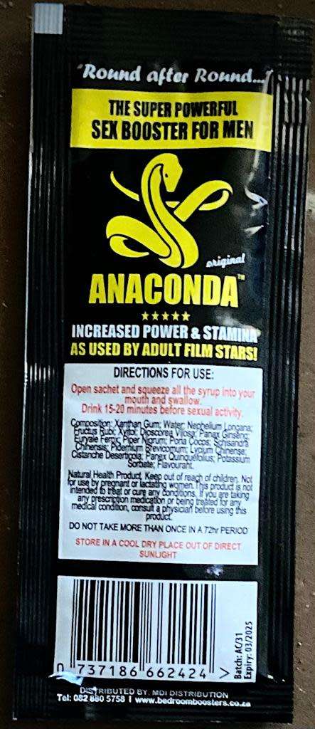 Other Supplements Nutrition Anaconda Sex Shot Drink Go Male